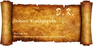 Dobos Kunigunda névjegykártya